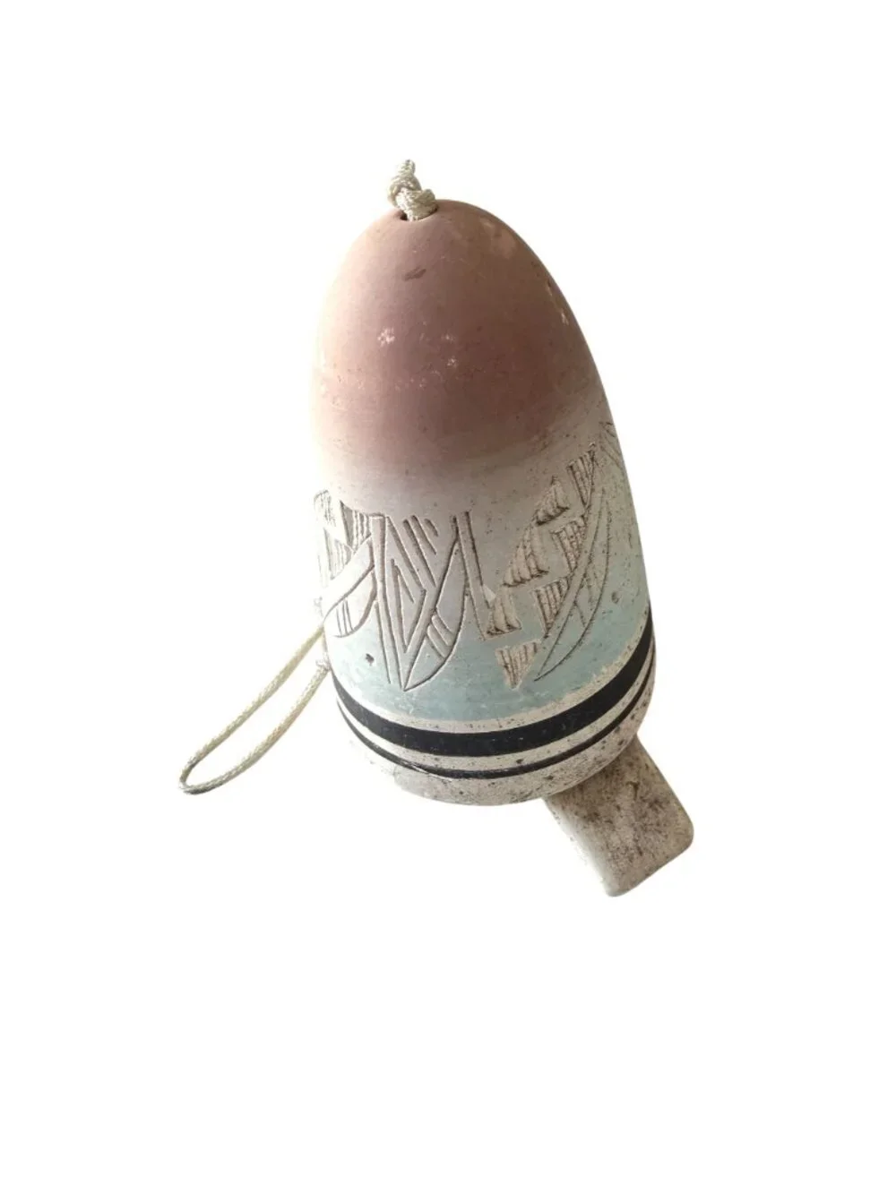 Native American Pottery Wind Chime VTG Navajo Signed Ceramic Bell Southwestern